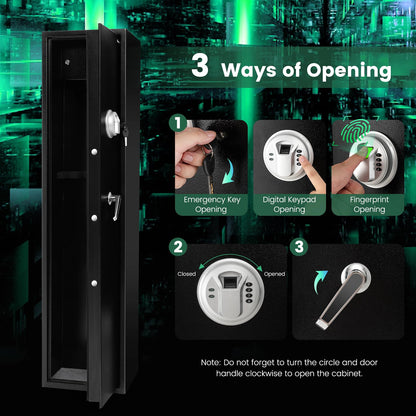 5-Rifle Long Heavy Duty Gun Cabinet with Digital Keypad