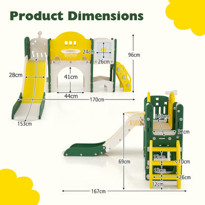 10 in 1 Toddler Slide Set with Magnetic Whiteboard and Telescope
