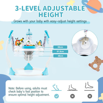 Baby Activity Center Baby Jumper and Bouncer with 6 Interactive Toys for Babies Age 6 Months +