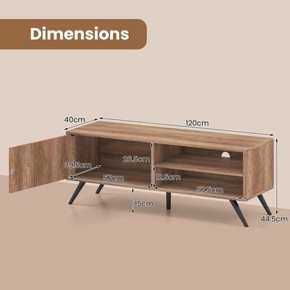 Mid Century Modern Entertainment Center with Cable Hole and Raised Legs