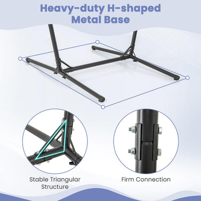 Heavy Duty and Height Adjustable Hammock Chair Side Pocket