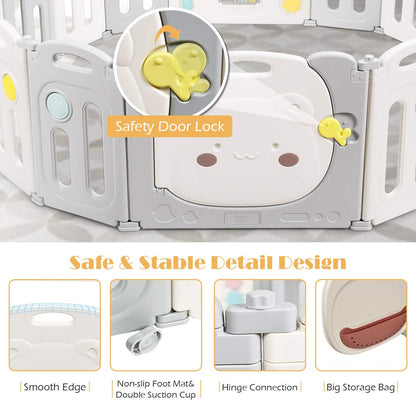 Toddler Playard Activity Center with Lockable Door