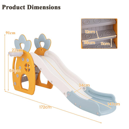 Freestanding Kids Slide Indoor Foldable Kids Slide with Climber