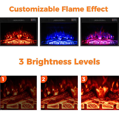23” Electric Fireplace 750W/1500W Fireplace Insert