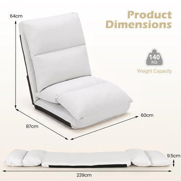 2-In-1 Adjustable Single Lazy Sofa Bed Chair