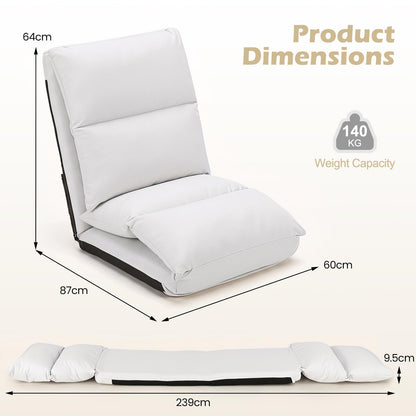 2-In-1 Adjustable Single Lazy Sofa Bed Chair