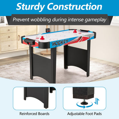 Air Hockey Table with LED Scoreboard and Powerful 12V Motor