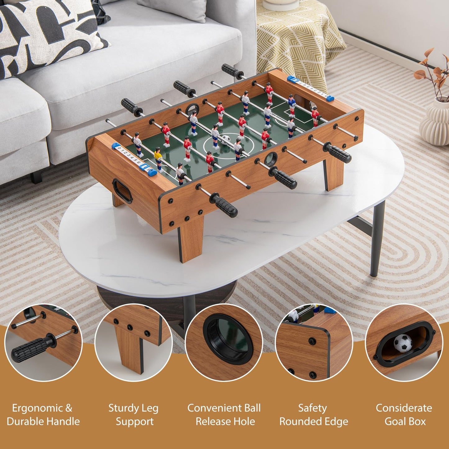 Game Room Size Football Table Space Saving Table Football