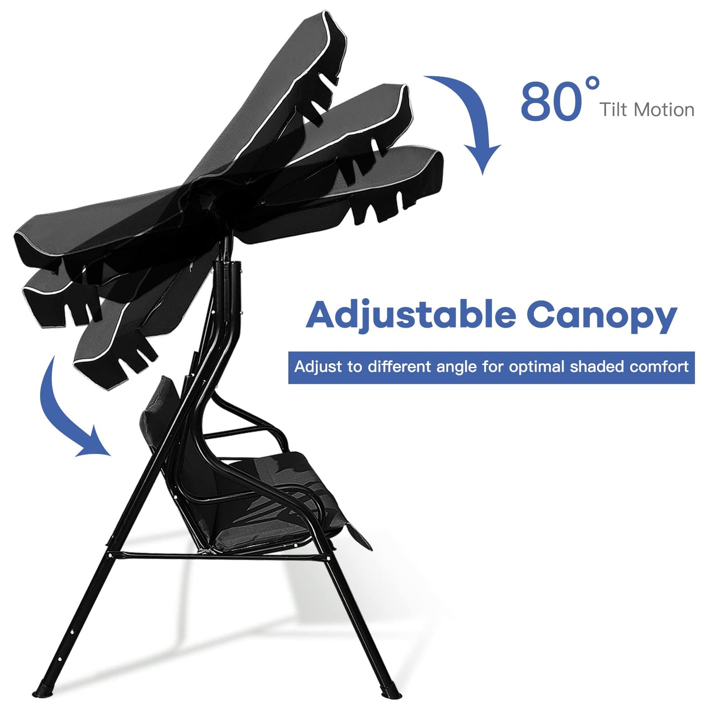 Outdoor 3 Seater Garden Swing Chair