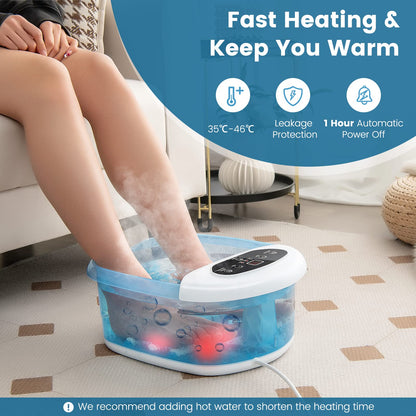 Foot Spa Massager with Removable Pedicure Stone