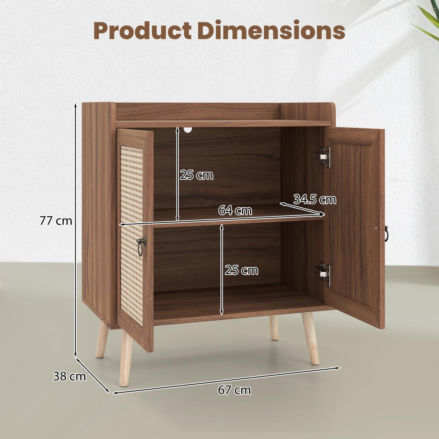 Sideboard Buffet Cabinet with 2 Doors & Adjustable Shelf