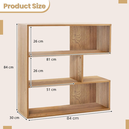 Wooden Bookshelf, 3 Tier Freestanding Separable Bookshelf