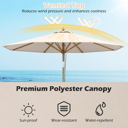 2.3M Garden Parasol, Outdoor Heavy Duty Umbrella
