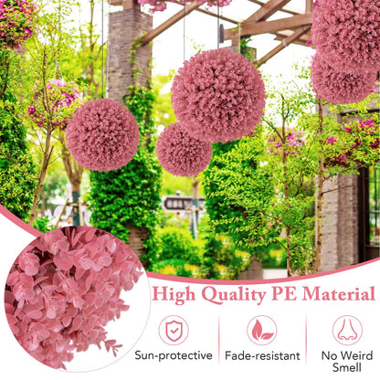 2 Pieces Artificial Plant Topiary Balls with 7 Layers Leaves