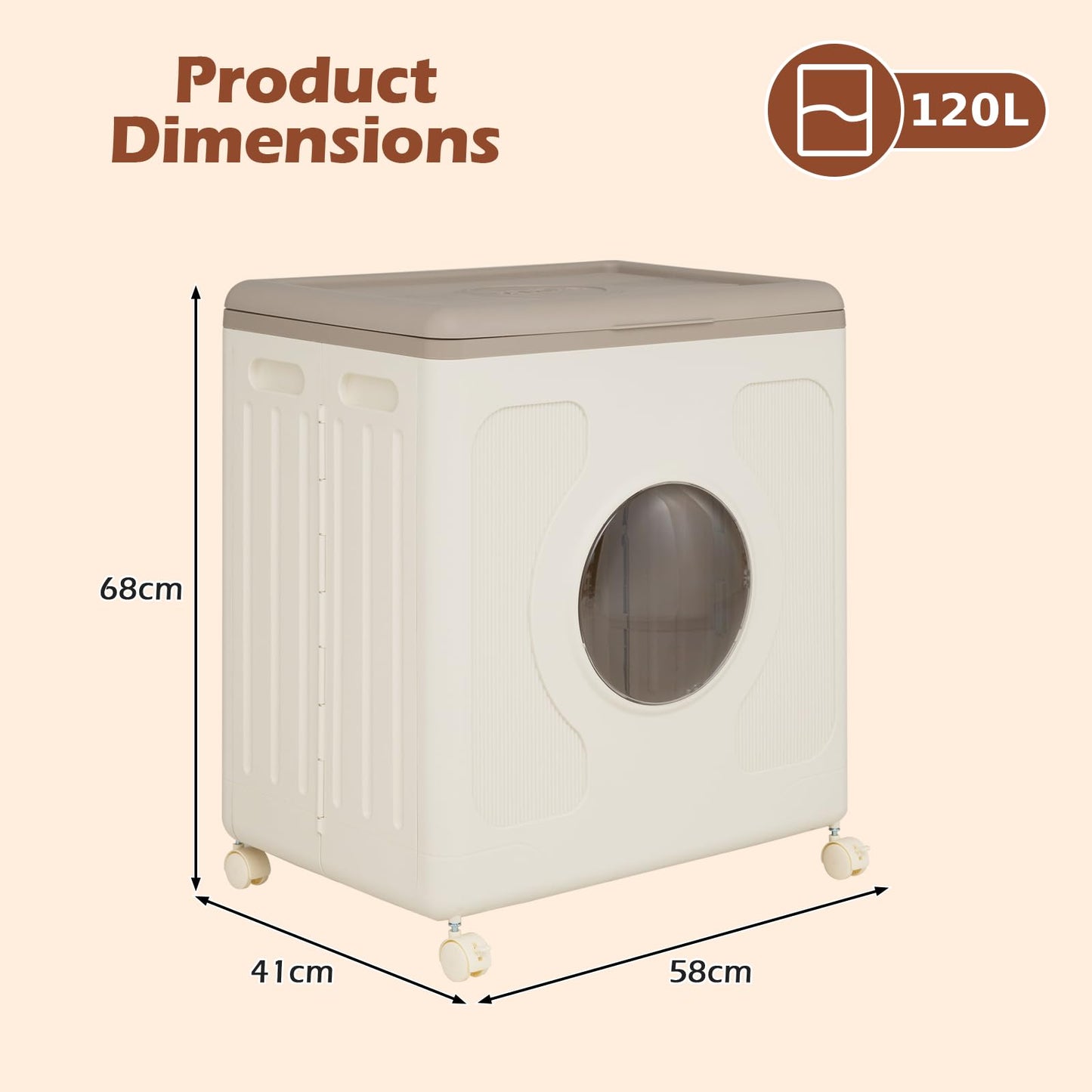 Clothes Storage Box with Lid and Wheels for Bedding Organization