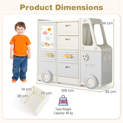 Kids Toy Storage Organizer with 4 Pull-out Drawers