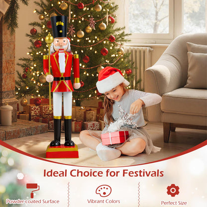 83cm/122cm Christmas Nutcracker, Metal Xmas Nutcracker Figure with High Hat