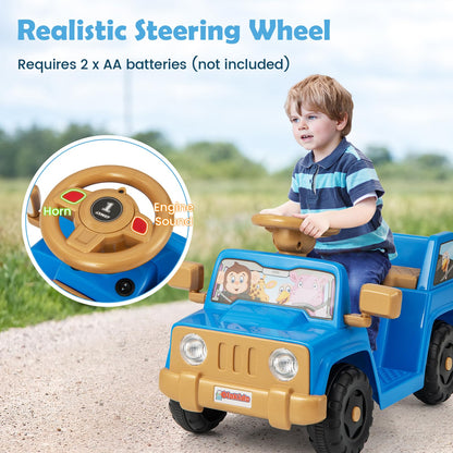 6V Kids Riding Toy with Sound Effects One-Button Start