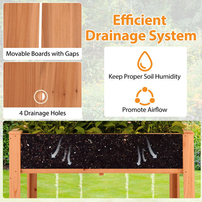 2 Tier Raised Garden Bed with Trellis for Climbing Plants Vines Fruit