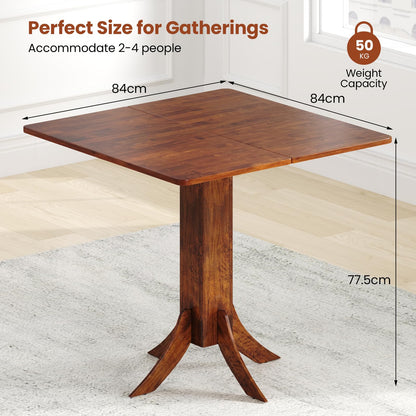 33 Inch Square Dining Table with Pedestal Base