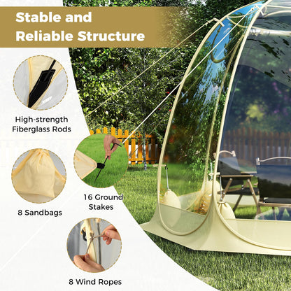 Instant Setup Weatherproof Cold-Proof Screen House for 4-6 People