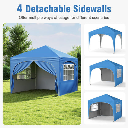 Outdoor Foldable Canopy Tent with 4 Removable Sidewall