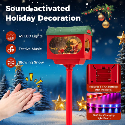148 CM Musical Christmas Sound and Tap Activated Xmas Indoor Street Lamp