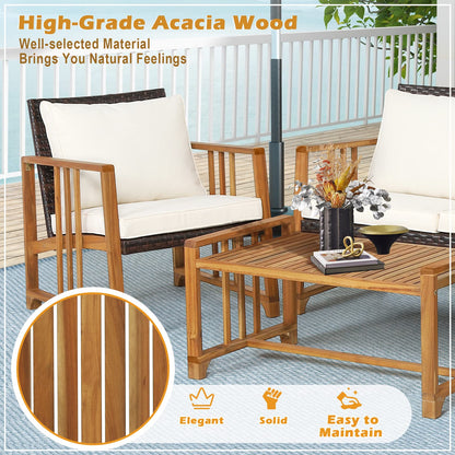 4 PCS Garden Furniture Set for Balcony Yard