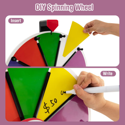 15" Color Prize Wheel with Dry Erase Marker and Eraser