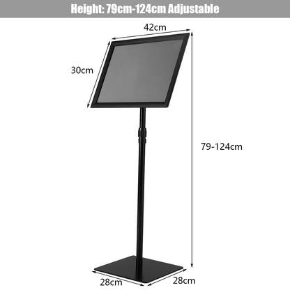 Height Adjustable Rotatable Poster A3 Information Stand