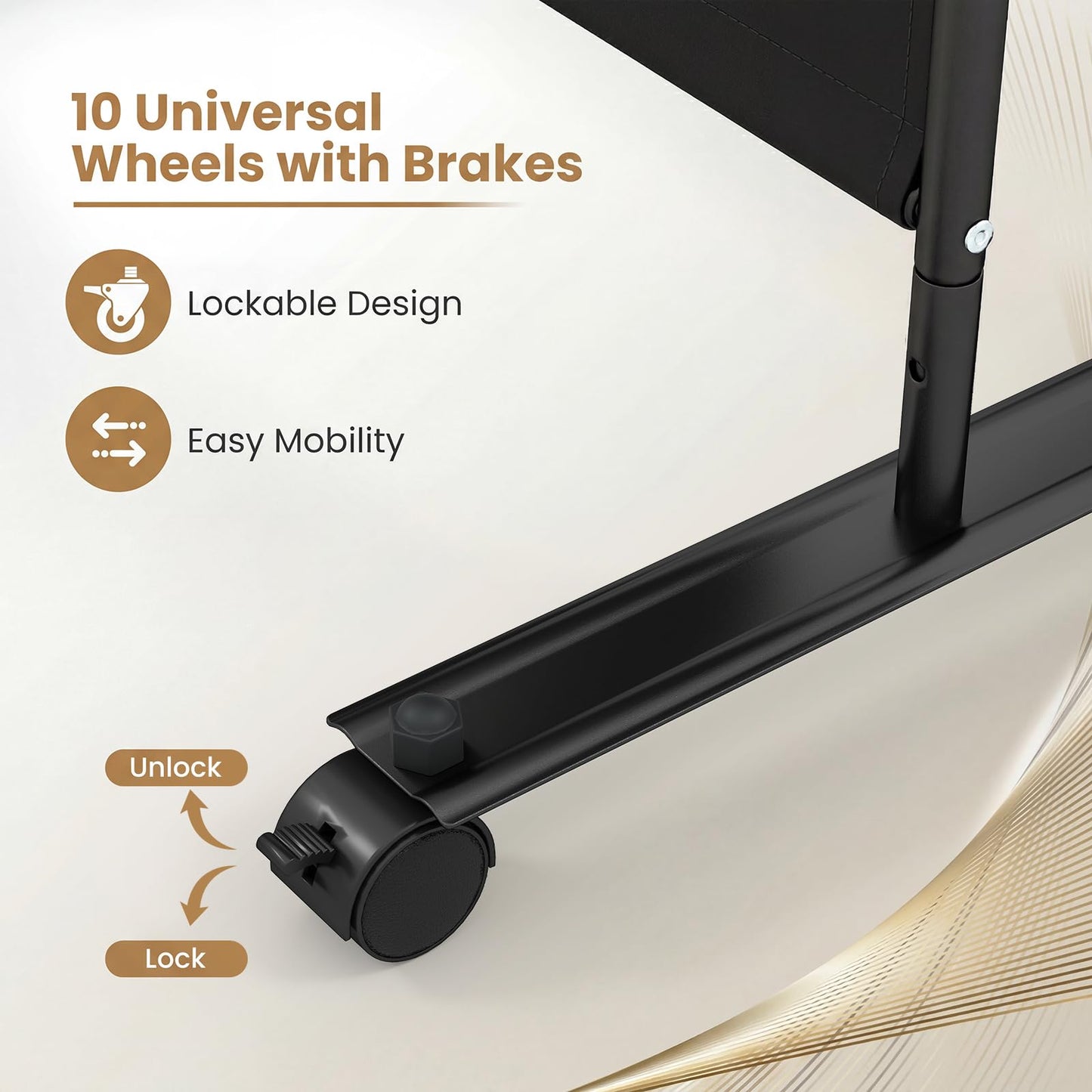 4/6-Panel Folding Room Divider with Wheels