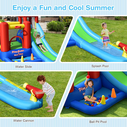9 in 1 Giant Kids Bounce House with Water Slide without Blower