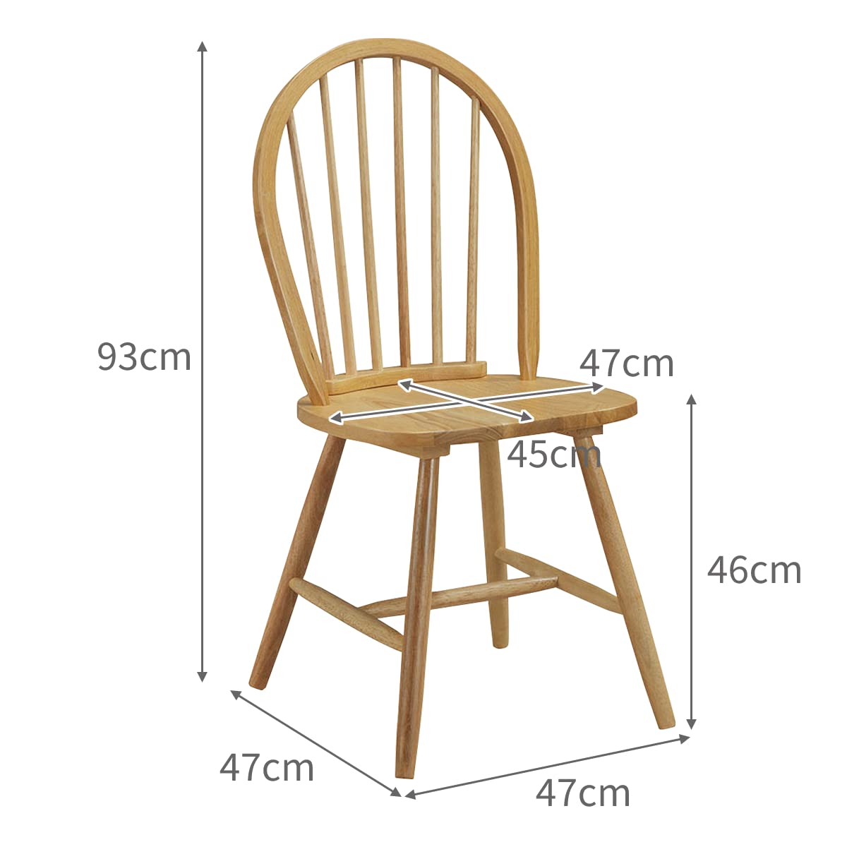 GiantexUK Set of 2/4 Wooden Chairs High Back Dining Chair Set