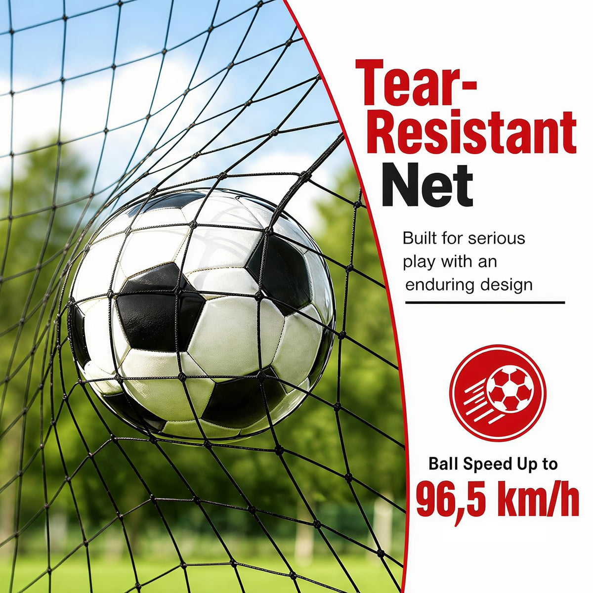 Kids Soccer Goal with Removable Target Cloth Soccer Training Equipment with Metal Frame