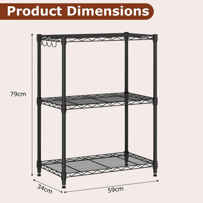 3/4/5/6-Tier Wire Shelving Unit Adjustable Metal Storage Shelves with V-shaped Shelving Rack