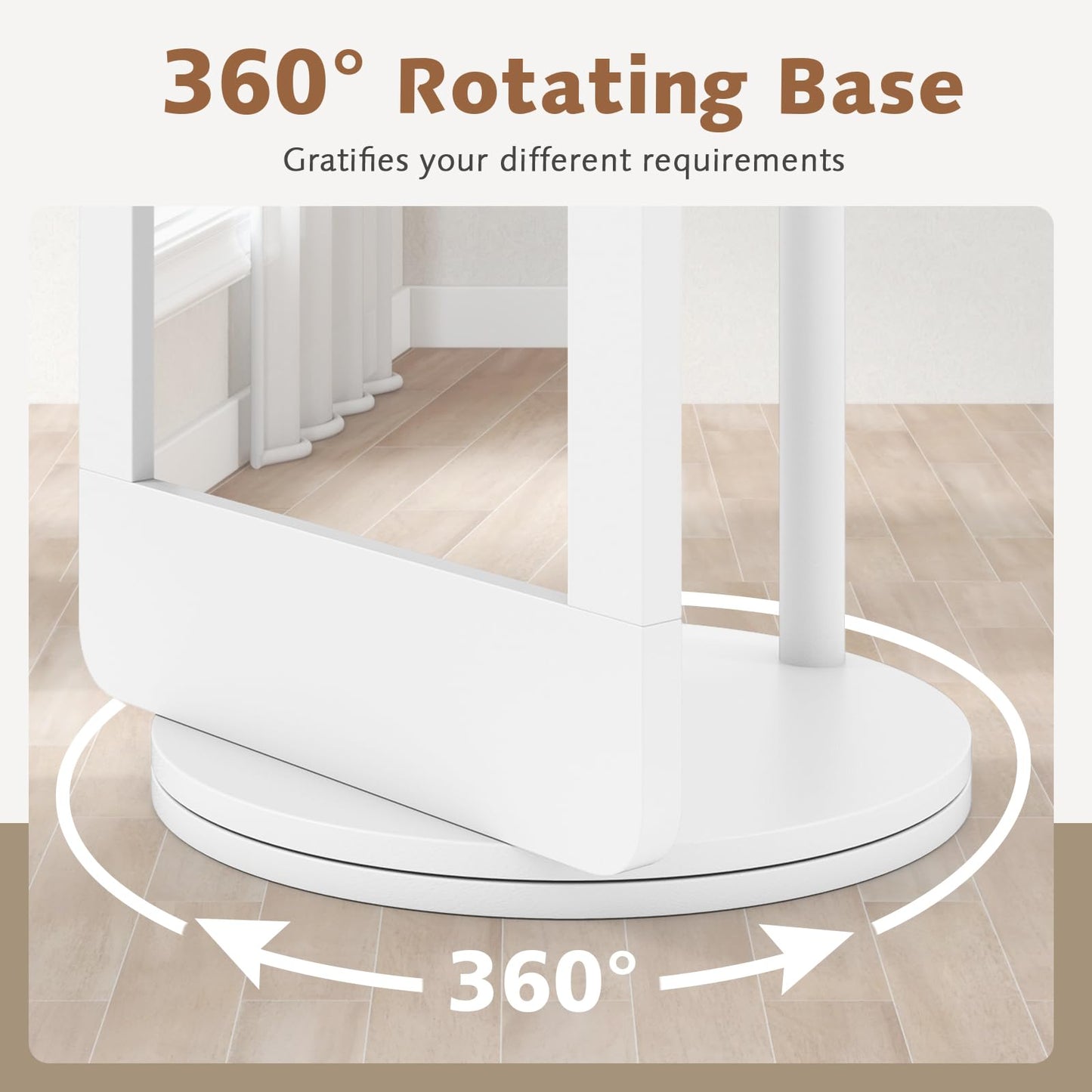 Full Length 2-in-1 Freestanding Dressing Mirror with Coat Rack