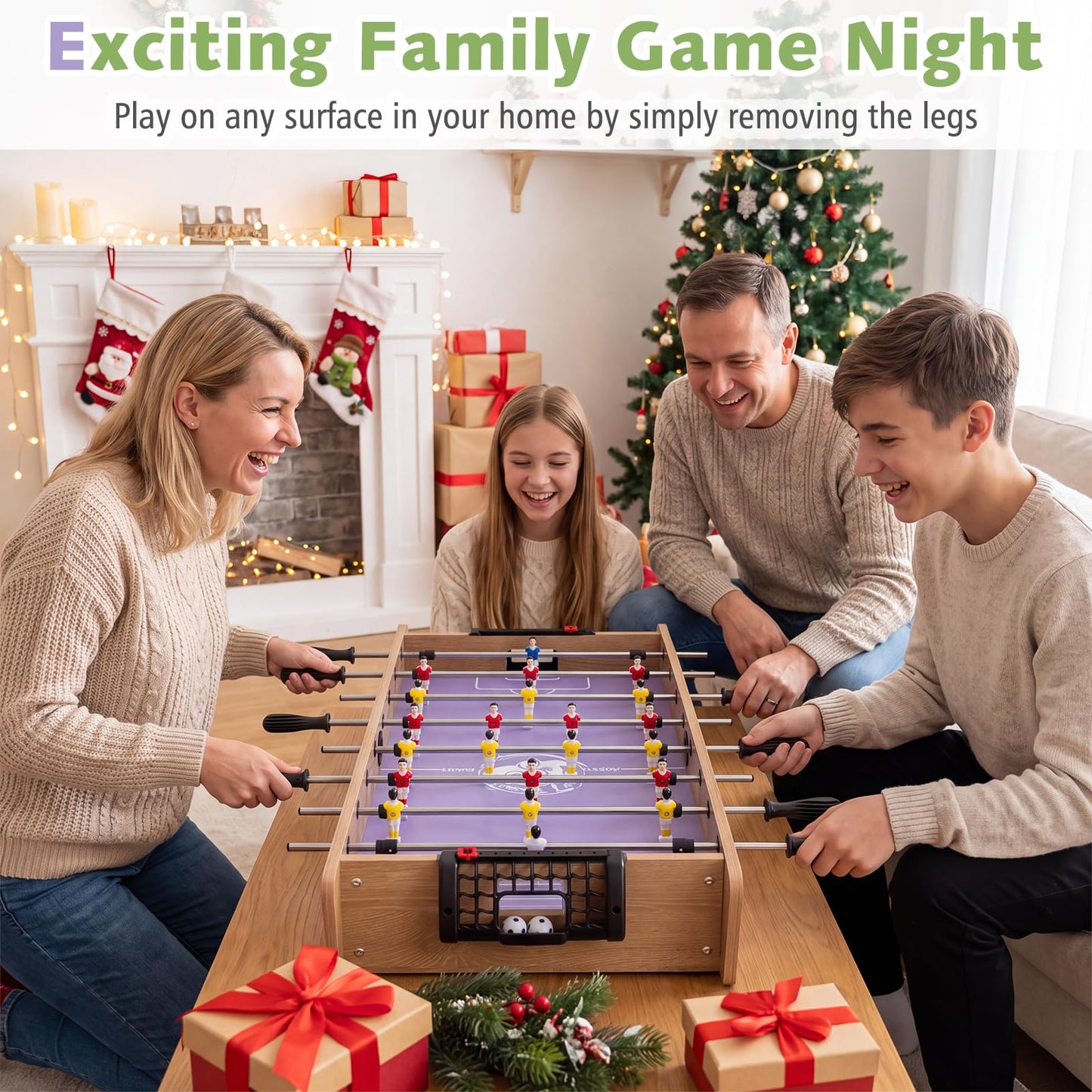 Mini Foosball Table, Kids Table Top Football Game