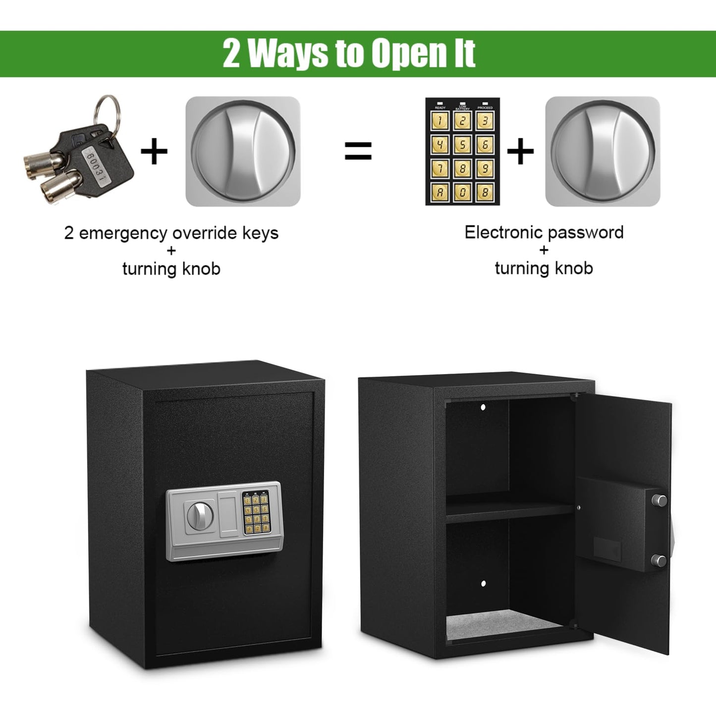 48L Digital Electronic Large Safe Box with 2 Keys