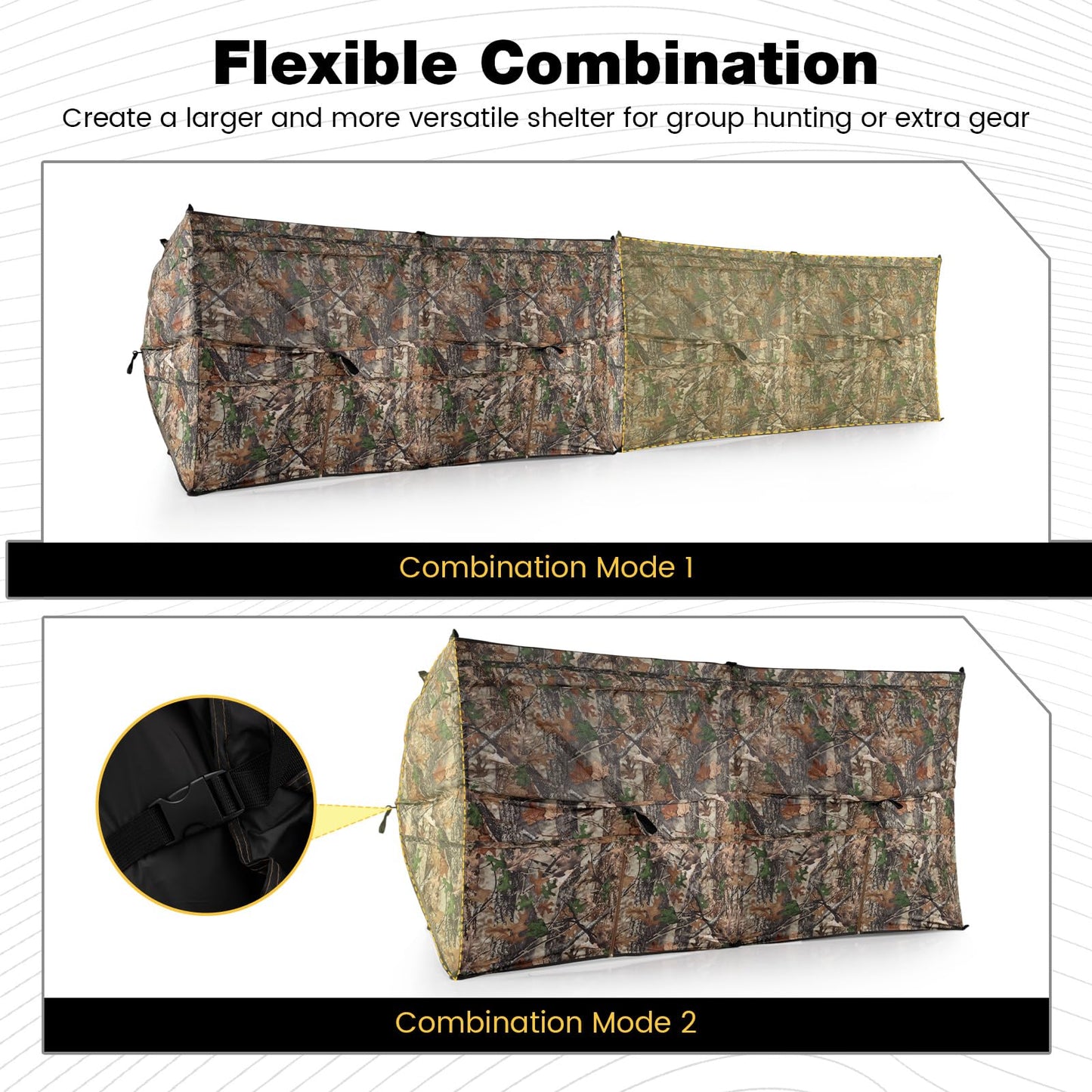 Pop Up Hunting Blind, Camouflage Ground Tent with Carrying Bag