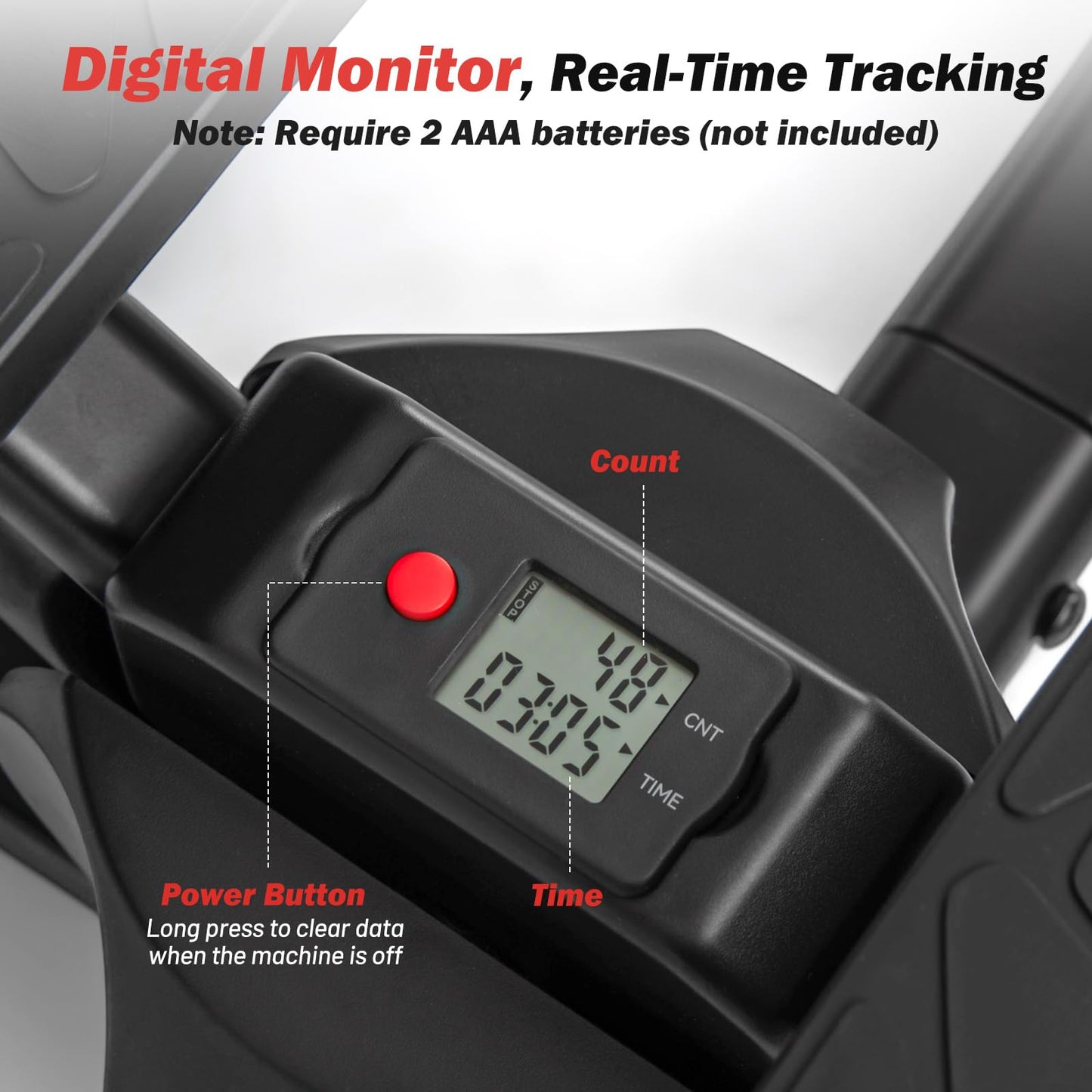 Twist Stepper with Adjustable Handlebar and LCD Monitor