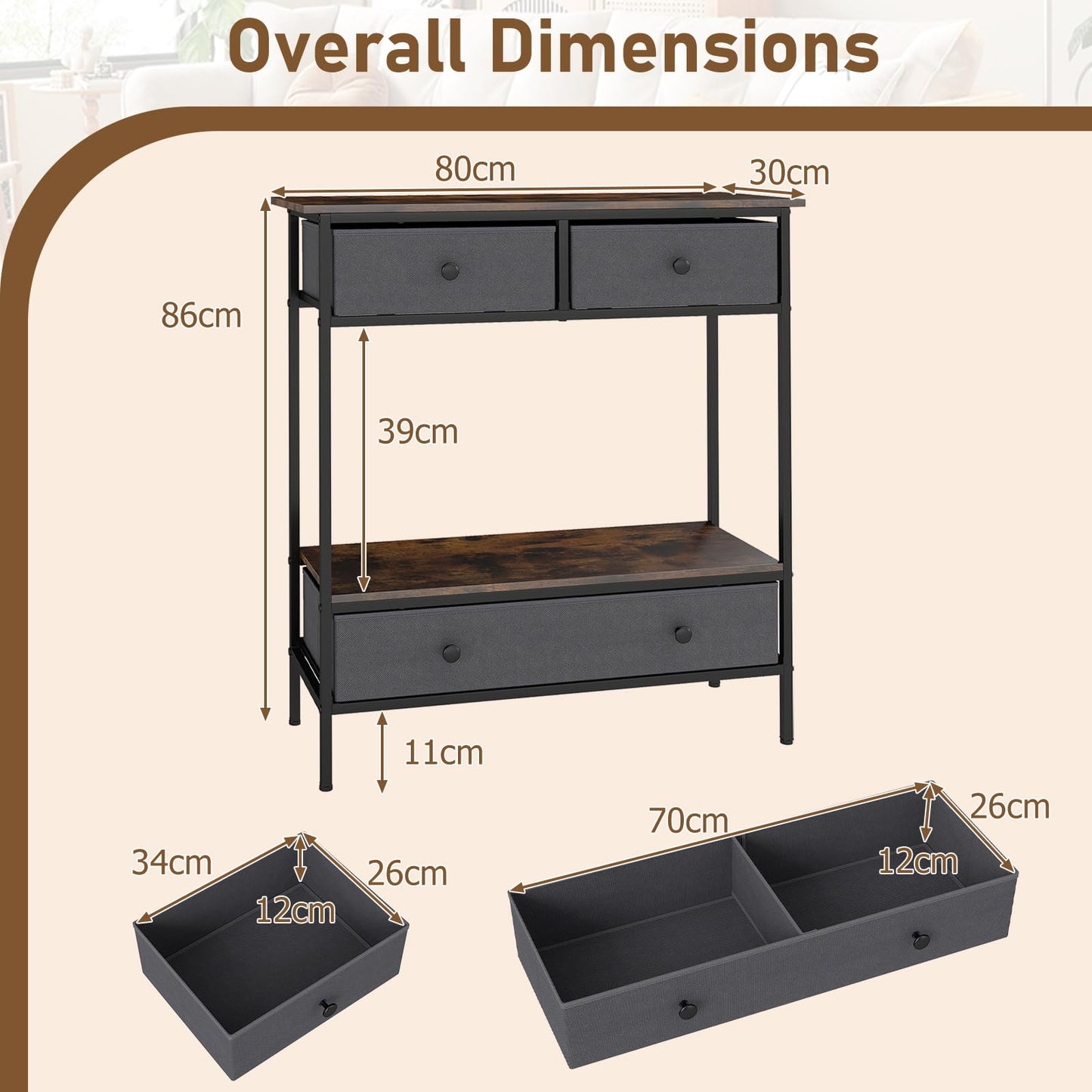Console Table, Industrial Slim Accent Entryway Table Hall Desk