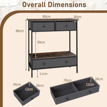 Console Table, Industrial Slim Accent Entryway Table Hall Desk