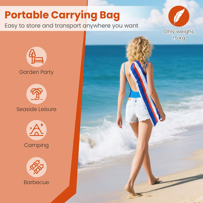 178 cm Beach Umbrella Sun Protection Portable Outdoor Sunshade Parasol for Sand