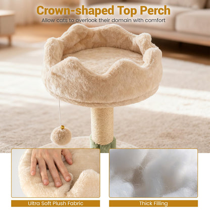 Cat Tree, 163cm Tall Modern Cats Tower with Plush Perch, 2 Condos, Basket Bed