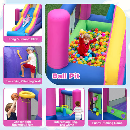 Inflatable Bouncy Castle, Kids Bounce House with 680W Blower