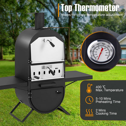 Outdoor Pizza Maker with Cover for BBQ