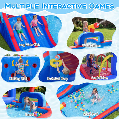 5 in 1 Mega Kids Bouncy Castle with Dual Slides