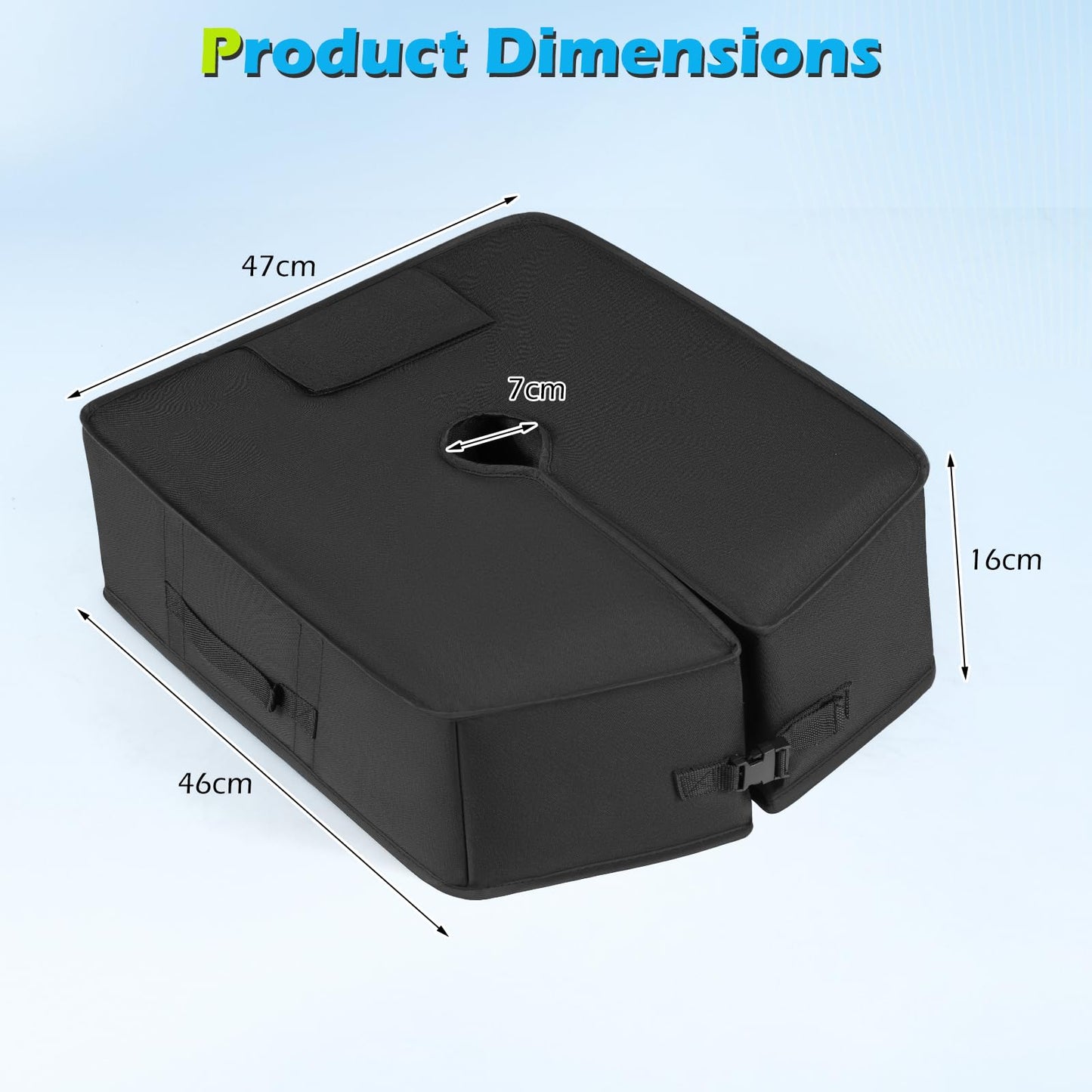 Parasol Base Weight Bag, 40KG Sand Fillable Umbrella Stand