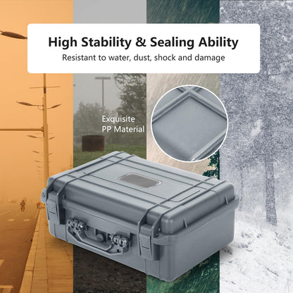 GiantexUK Waterproof Hard Case, Protective Camera Case with Customized Foam