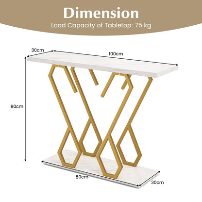 Narrow Entryway Table with Anti tipping Device for Hallway